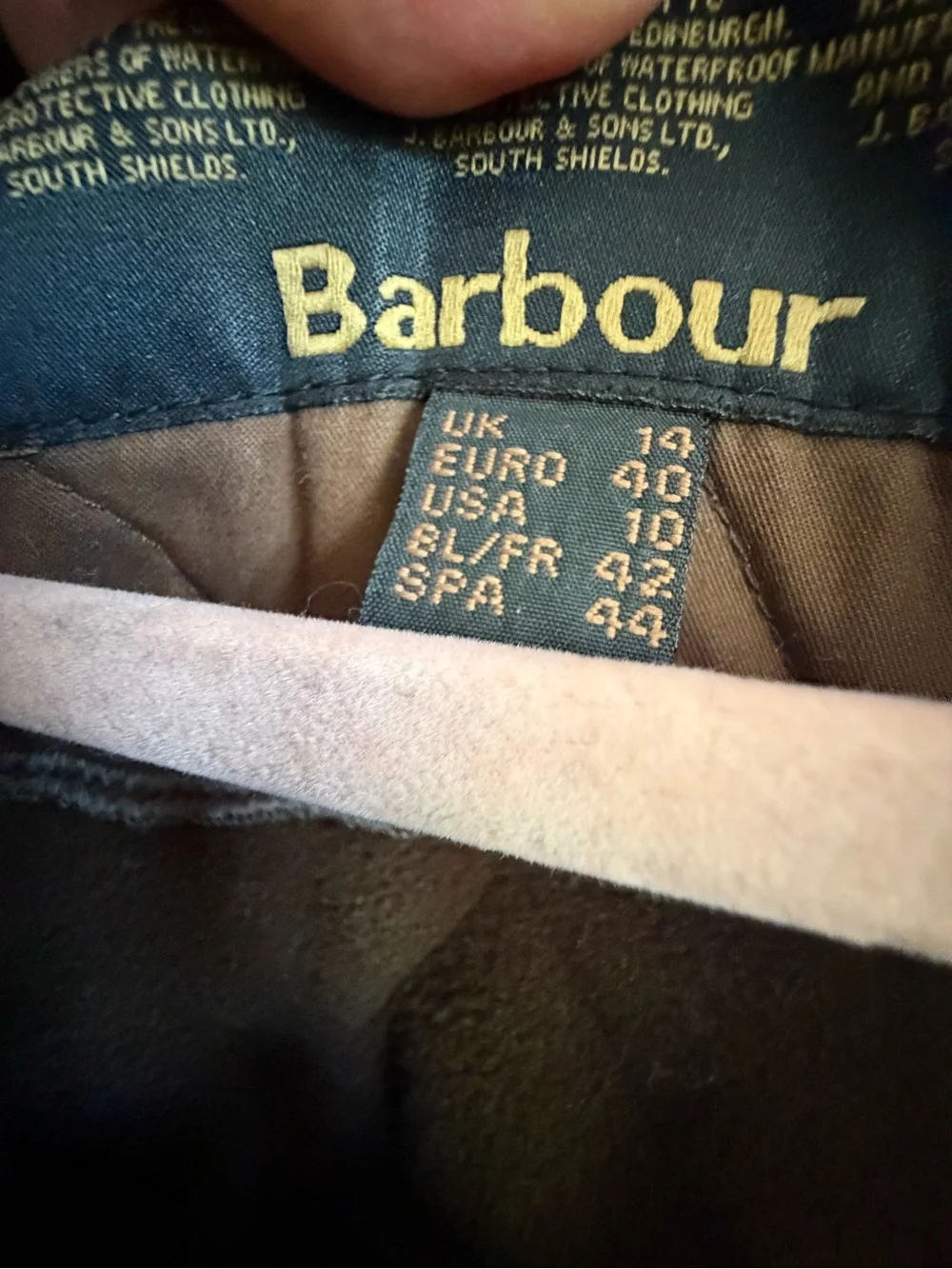 Barbour Quilted Brown Jacket size U.S. 10